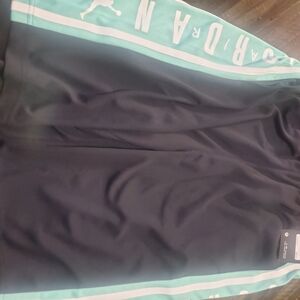Nike Jordan Black and Mint Basketball Shorts